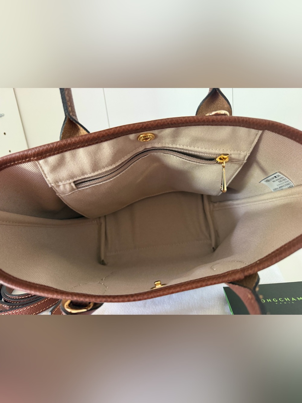 LONGCHAMP LE PLIAGE COLLECTION XS BASKET BAG BROWN NEW - Picture 9 of 13